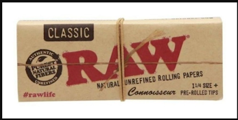 RAW CLASSIC 1 1/4 SIZE+ ROLLED TIPS